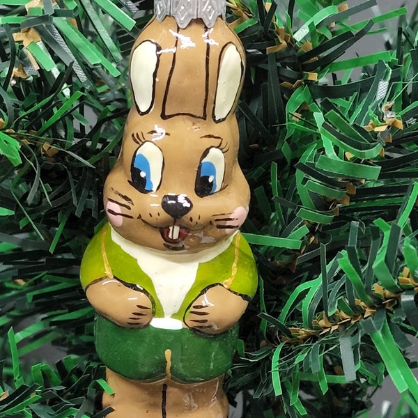 Jack Rabbit Ornament - Hand Made In Ukraine - Blown Glass Ornament - Hand Decorated - Keepsake Ornament - Rabbit - Hare - Shape Ornament