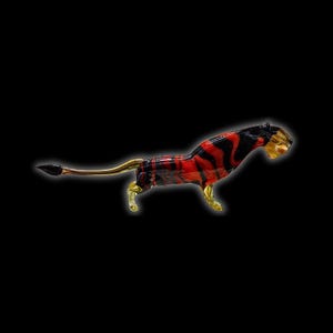 Glass Tiger Figurine, Collectible Glass Tiger, Murano Quality Gift At A Fraction Of The Price, Handcrafted In Ukraine