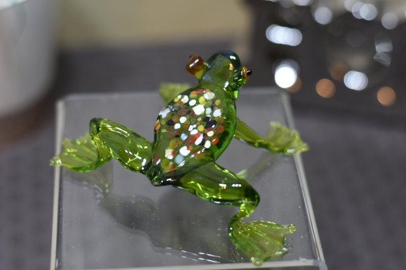 Glass Frog Figurine