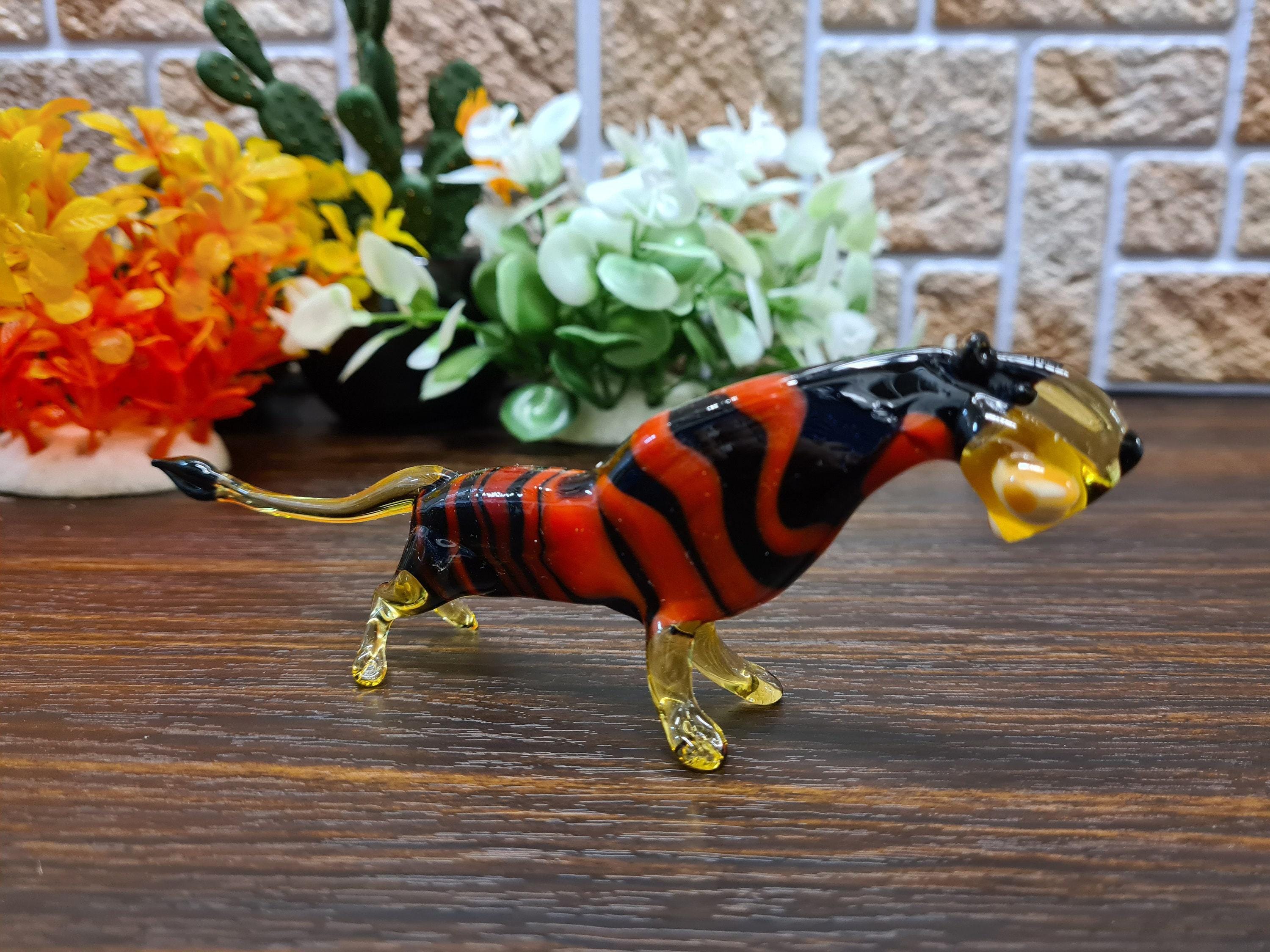 ガラスの虎の置物、コレクター向けガラスの虎、ムラーノ品質のギフトを