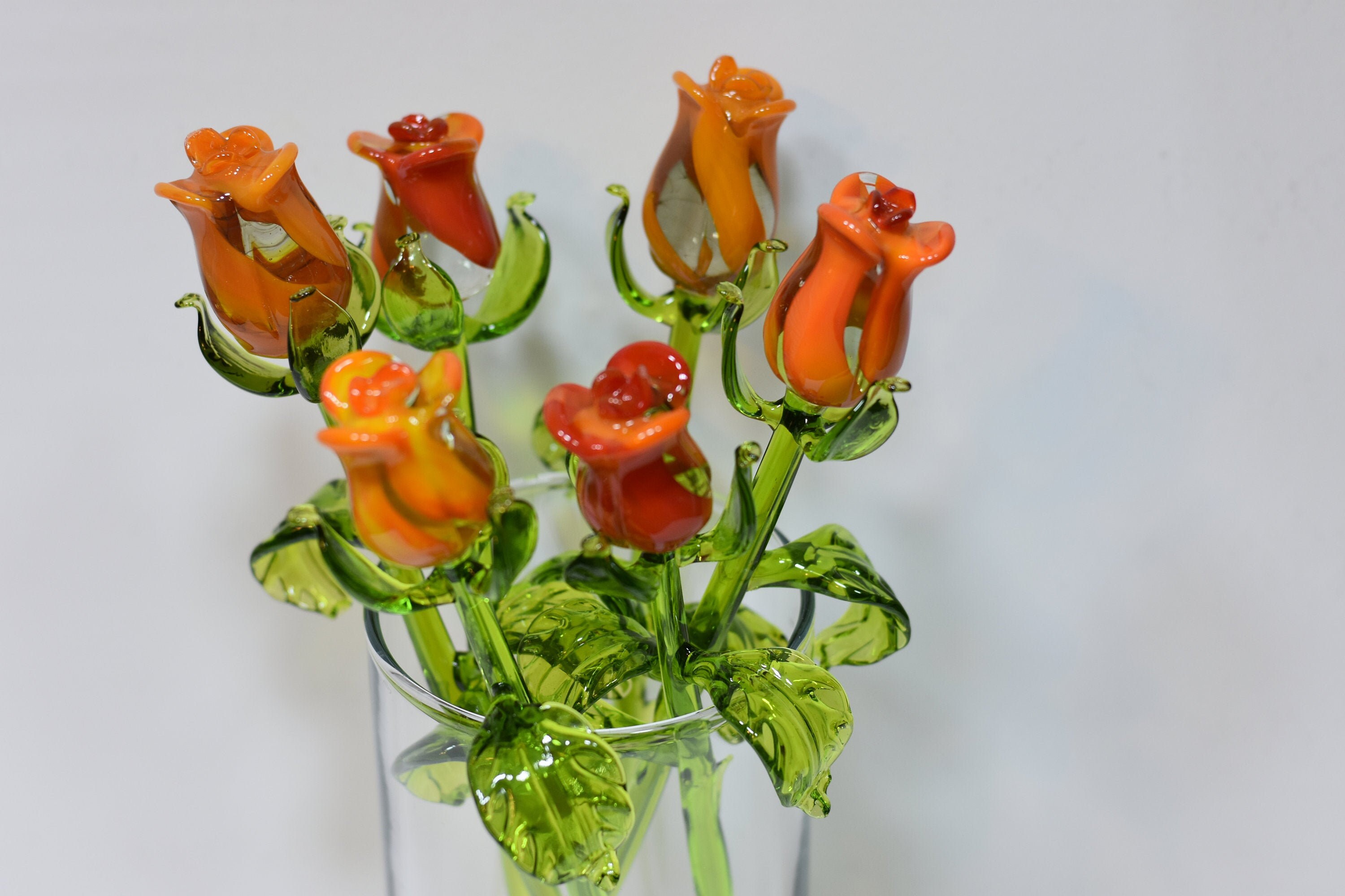 Long Stem Glass Flowers for sale Only 2 left at 65