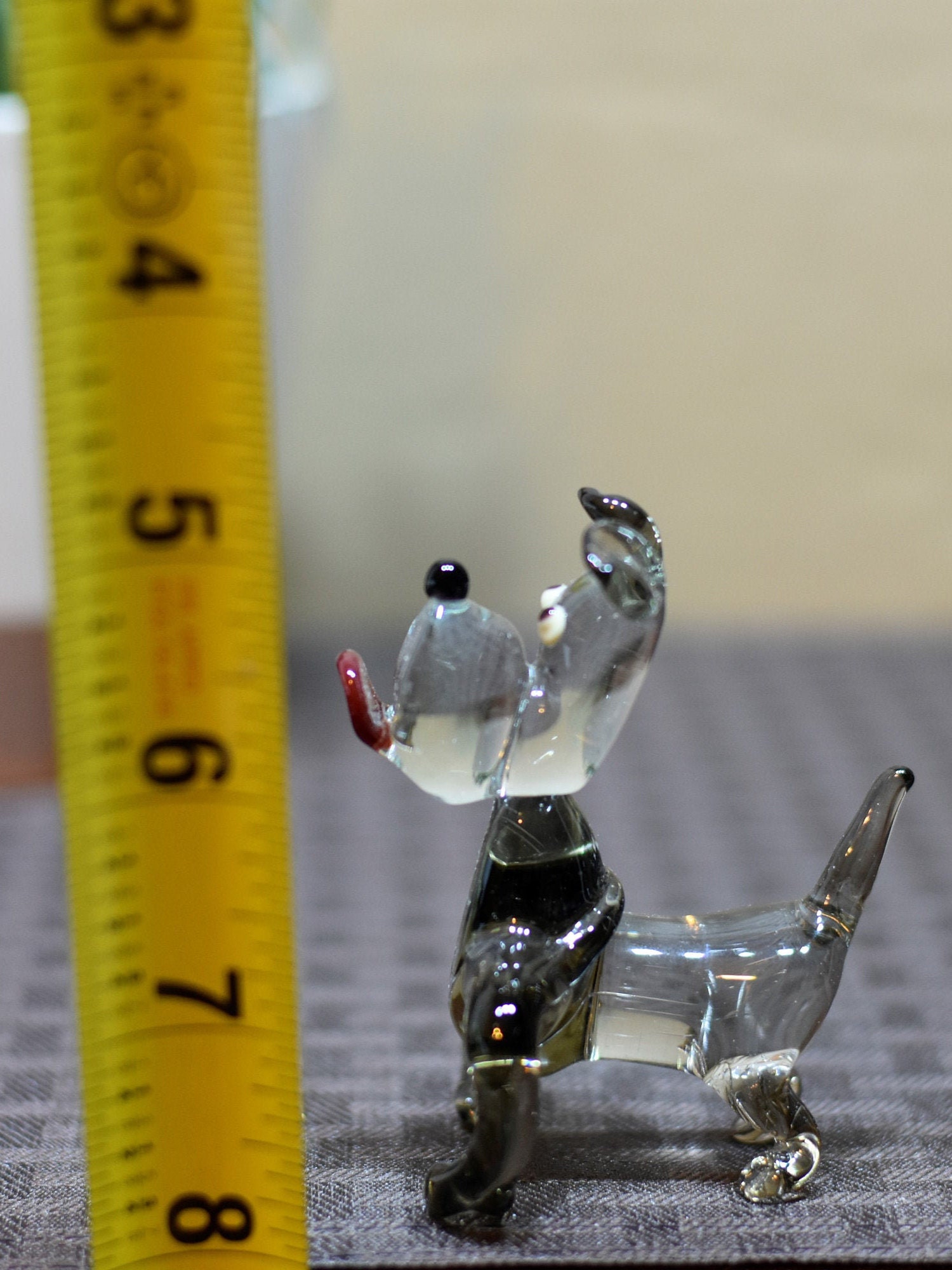 Glass Dog Figurine Etsy