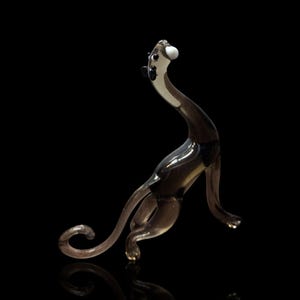 Glass Panther Figurine, Collectible Glass Panther, Murano Quality Gift At A Fraction Of The Price, Handcrafted In Ukraine
