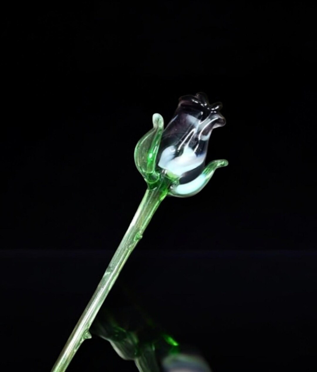 Purple Glass Rose, Handcrafted Glass Flower, Hand Made in Ukraine Using ...