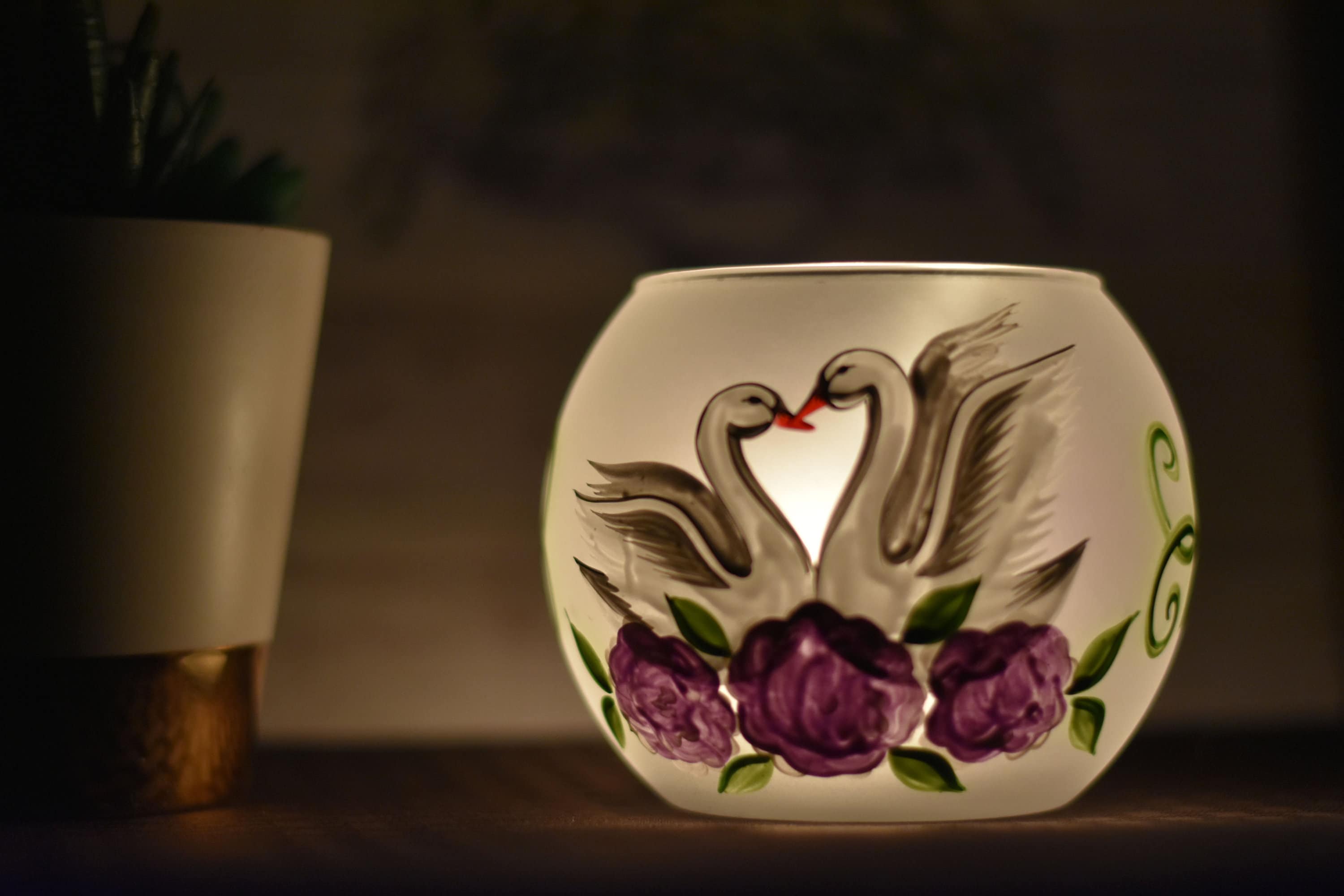 Swan Candle Holder Hand Made Etsy