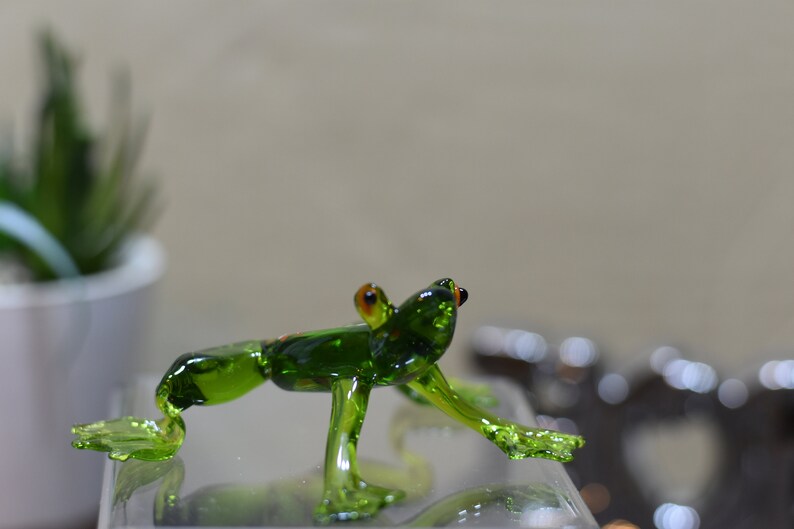 Glass Frog Figurine