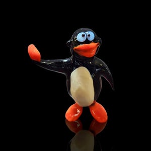 Glass Penguin Figurine, Collectible Glass Penguin, Murano Quality Gift At A Fraction Of The Price, Handcrafted In Ukraine