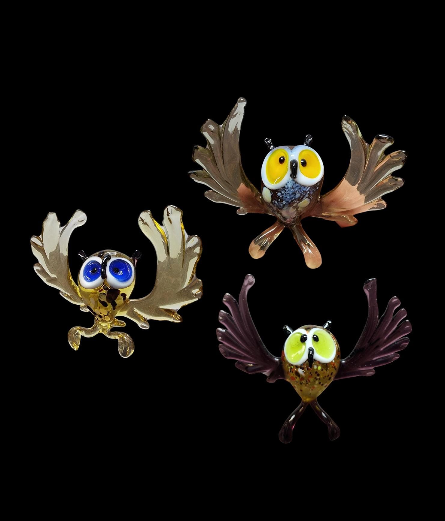Glass Owl Figurine, Collectible Glass Owl, Murano Quality Gift At A Fraction Of The Price, Handcrafted In Ukraine
