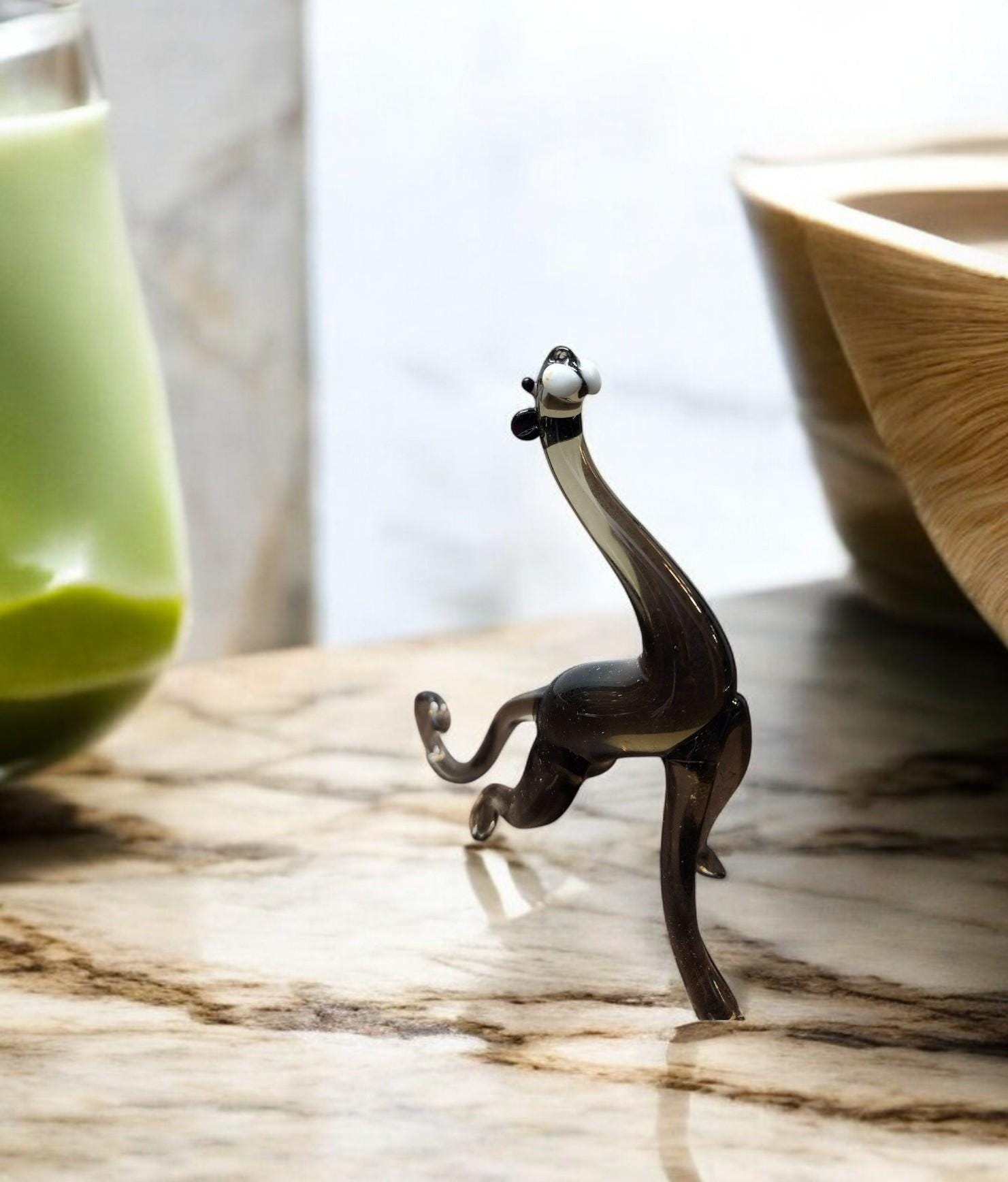 「Seguso Murano」黒いガラス製　置物 ムラーノ、イタリア - アルキメデ・セグソ - 希少なビアンコ・ネロの白