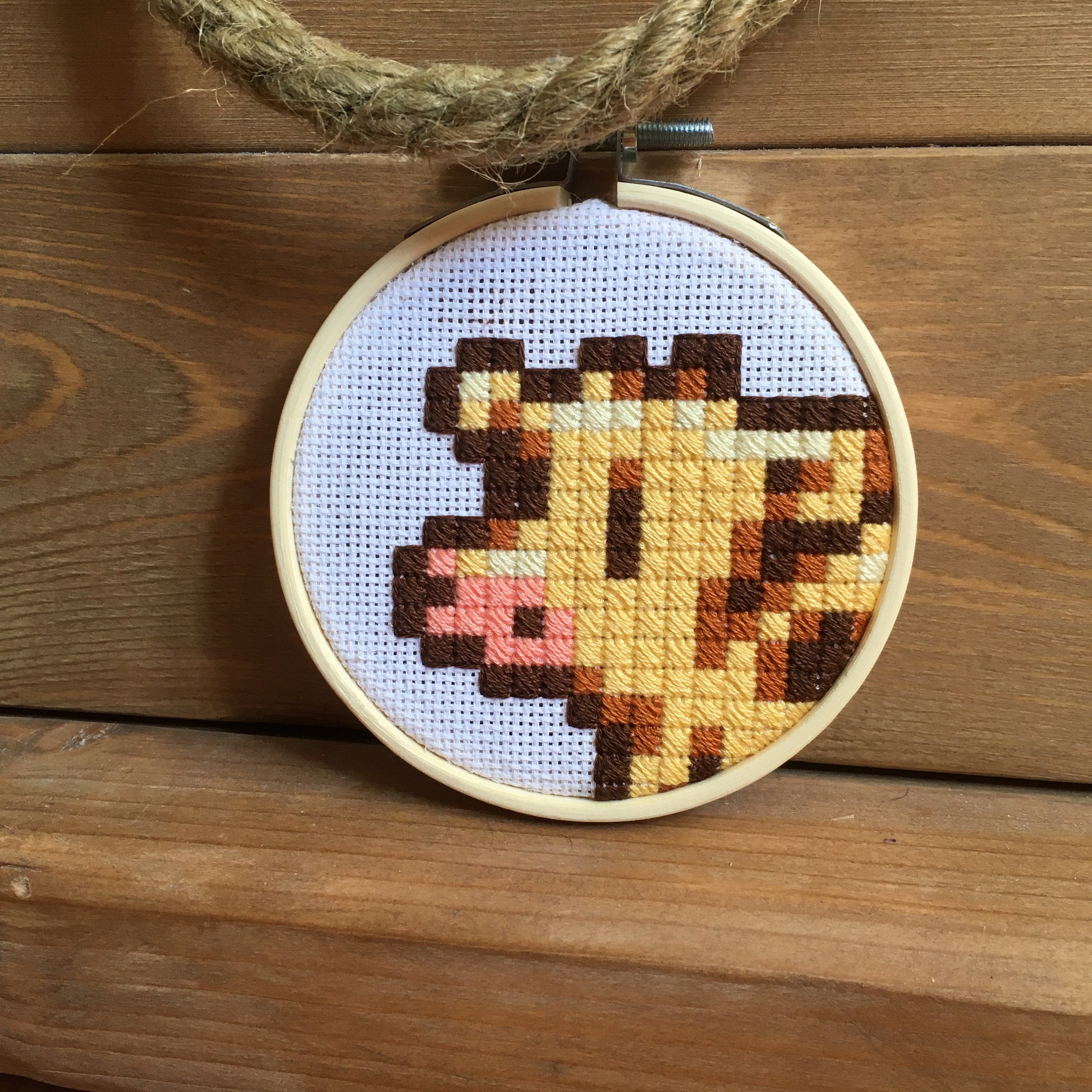 stardew Valley - Portrait de Vache Broderie Encadrée