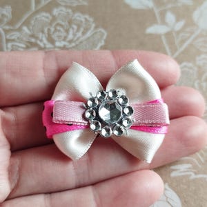 20 Fiocchi Per Capelli Cani | 5 Stili Diversi | Con Elastici | Colore Rosa | Per Cuccioli Di Piccola Taglia - Foto 5