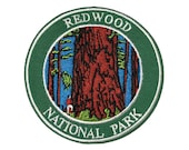 Redwood National and State Parks Sourvenir Patch - Redwoods California Park Iron-on FREE SHIPPING Scrapbooking