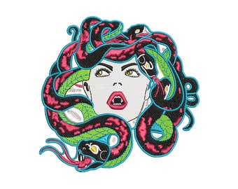 Patch Iron-On Medusa Gorgon Embroidered Applique Patches For Jackets