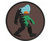 Bigfoot Iron-On Embroidered Patch - Sew-on - Badge Emblem - Outdoor Adventure - Novelty Souvenir Applique - Sasquatch Sightings Forest