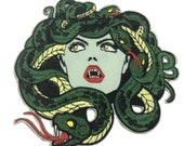 Snake Patch,Medusa Patch,Myth Of Olympus Patch,Embroidered Patch,Sew On Patch,Iron On Patch,Patch For Backpack,For Jacket,For Hat,Punk Patch