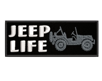 Sew on Iron on Embroidered Patch JEEP MOTOR RACING CAR SPEED FESTIVAL
