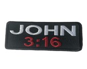 John 3 16 Bible Verse Patch Embroidered Applique Sew Iron On Patch Religious Jesus Christ Church Brother Love