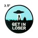 Alien Flying Saucer UFO loser patch Space badge, Embroidered Iron on DIY Applique, Vest Jacket Backpack, Xfiles X-files, Sci-fi Gift Funny