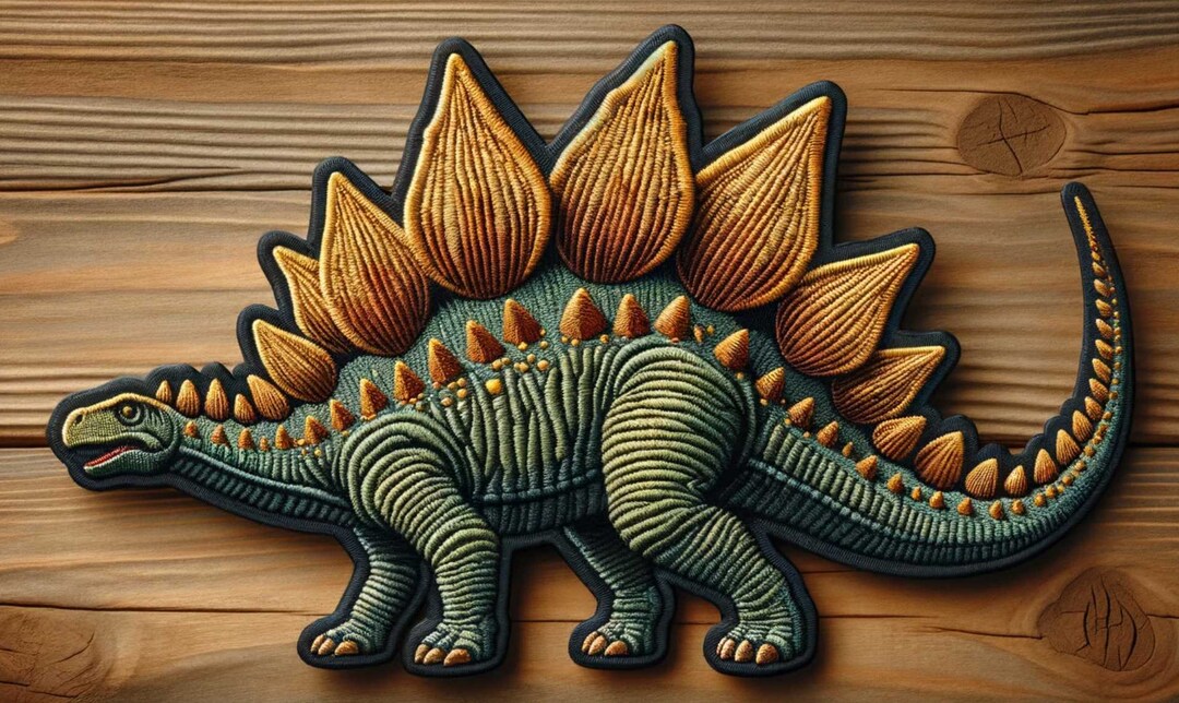 Stegosaurus Dinosaur Patch Iron-on/sew-on Applique for Clothing Jacket ...