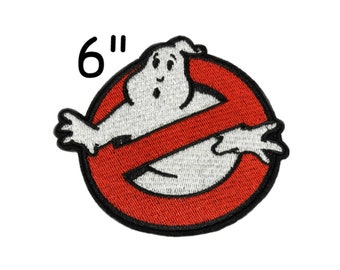 6" Ghostbusters No Ghost Logo Patch Embroidered Iron-on/Sew-on Applique Clothing Backpack Vest, Supernatural Paranormal Halloween Costume