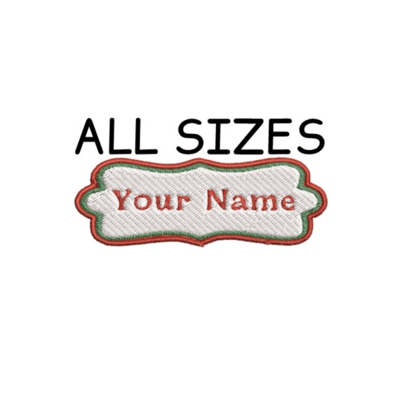 CUSTOM YOUR NAME CHRISTMAS Personalized STOCKING Name Tag PATCH Embroidered  Iron