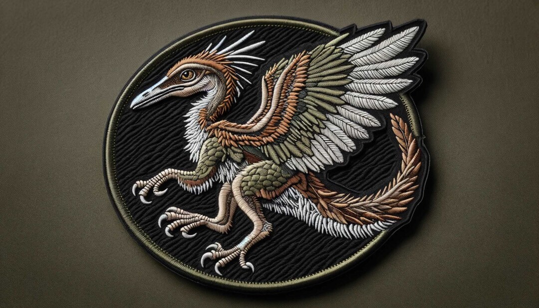 Archaeopteryx Dinosaur Patch Ironon/sewon Applique for Clothing