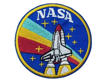 Human Flights Mach25 Space Shuttle Badge Iron On Embroidered Patch Human Flights Mach25 Space Shuttle Badge Iron On Embroidered Patch