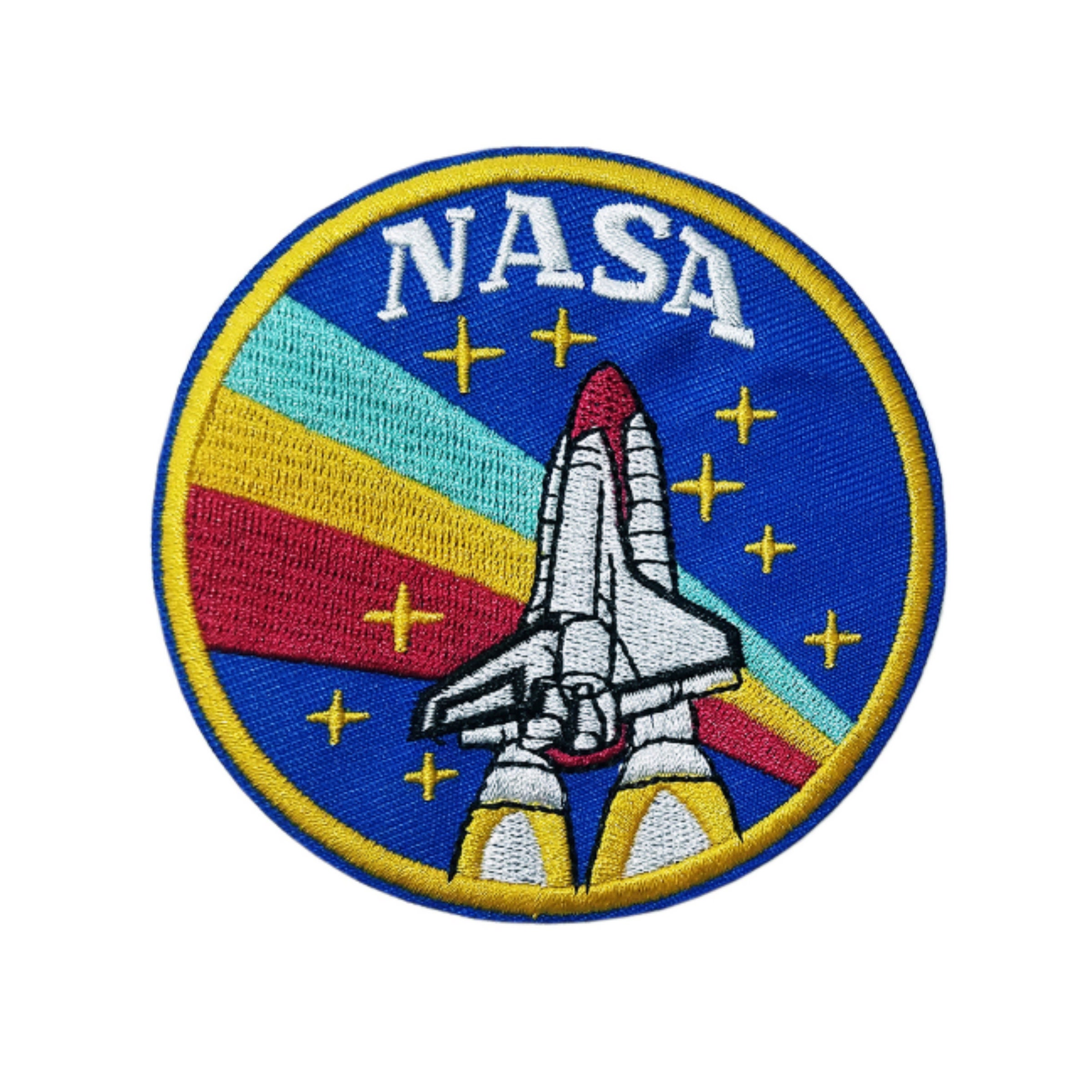 Nasa Space Shuttle Rainbow Astronaut Embroidered Patch Iron Etsy