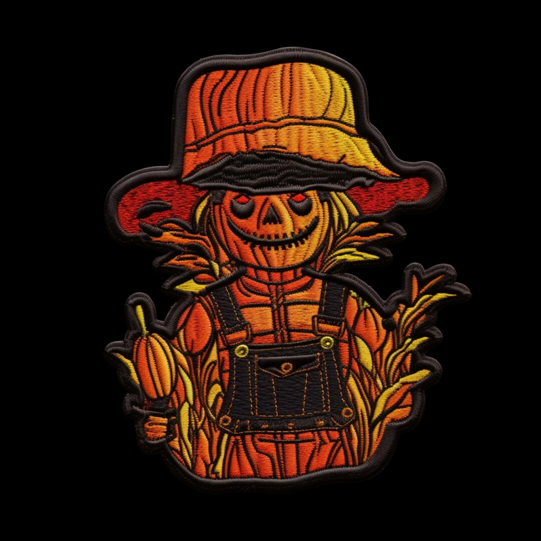 Scarecrow Patch Embroidered Ironon/sewon DIY Applique for Etsy