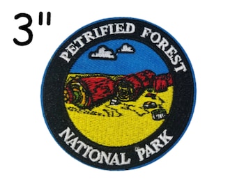 Petrified Forest National Park Patch Embroidered Iron-on Applique for Clothing Backpack, Outdoor Adventure, Travel Souvenir, Nature Badge