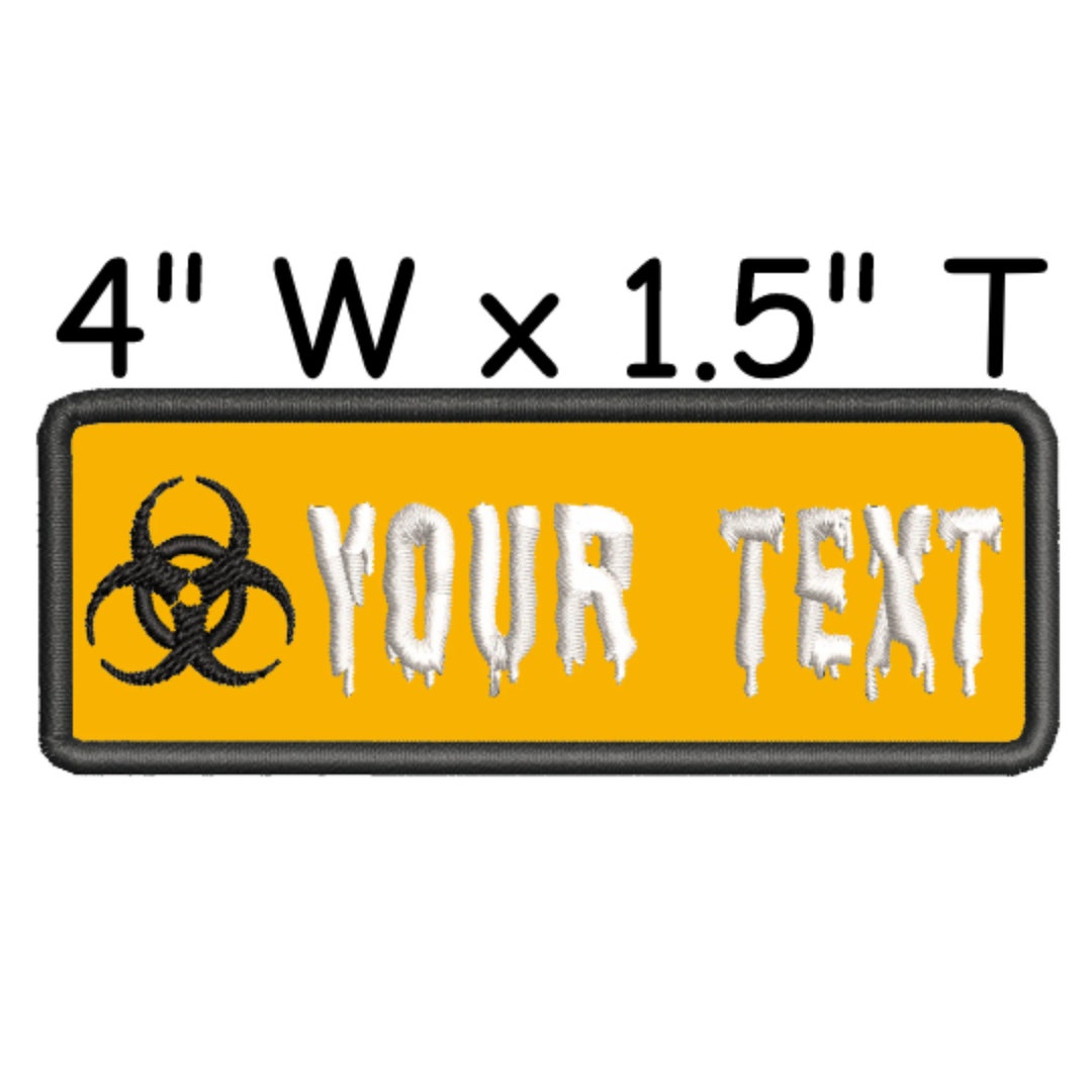 Biohazard Symbol Patch Custom your Name Personalized Embroidered Iron ...