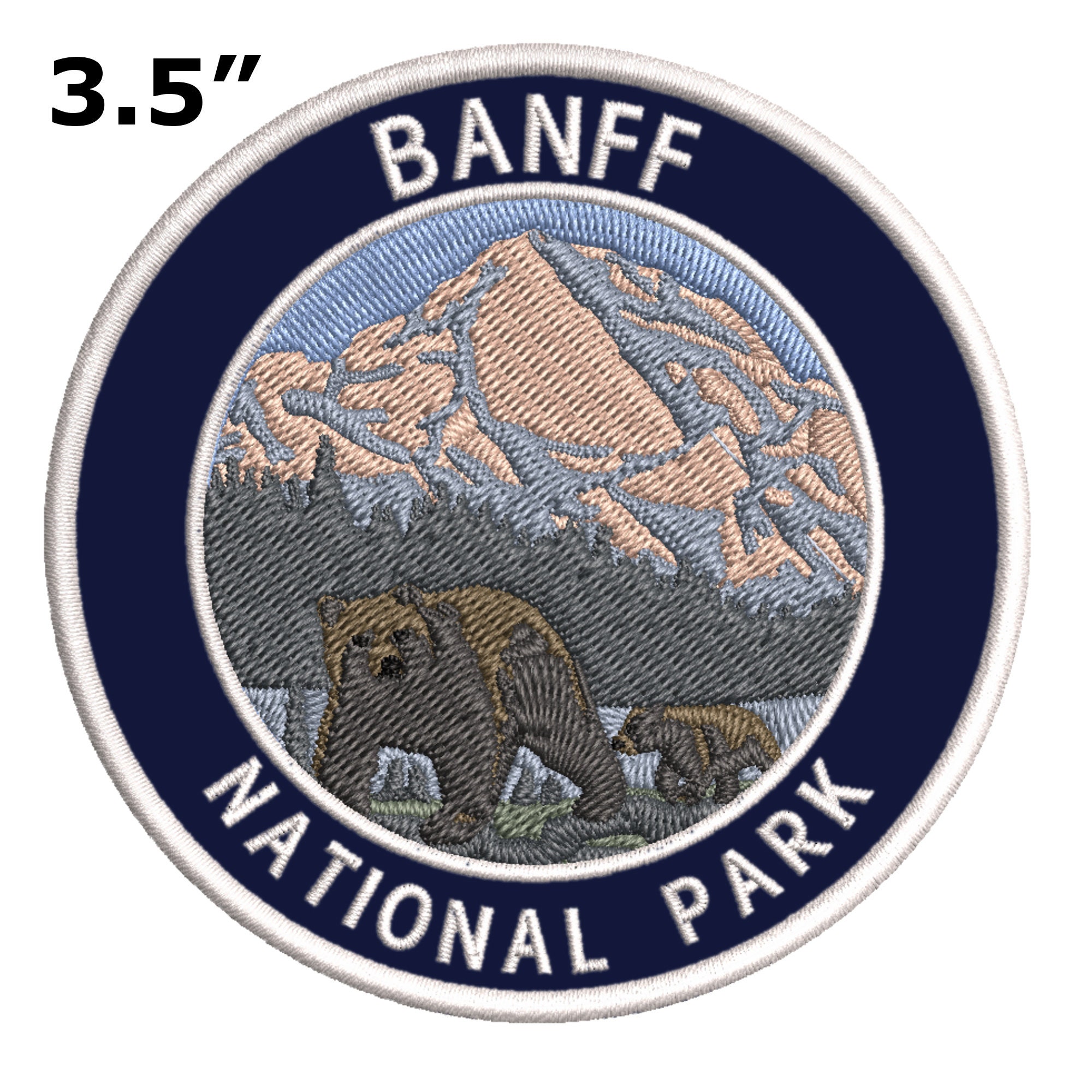 Banff National Park Full embroidered illustrated iron-on patch
