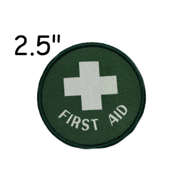 First Aid Patch Embroidered Iron-on Applique Vest Jacket Clothing Backpack, MEDIC Cross EMT Medical , Military War Veteran, Scout badge