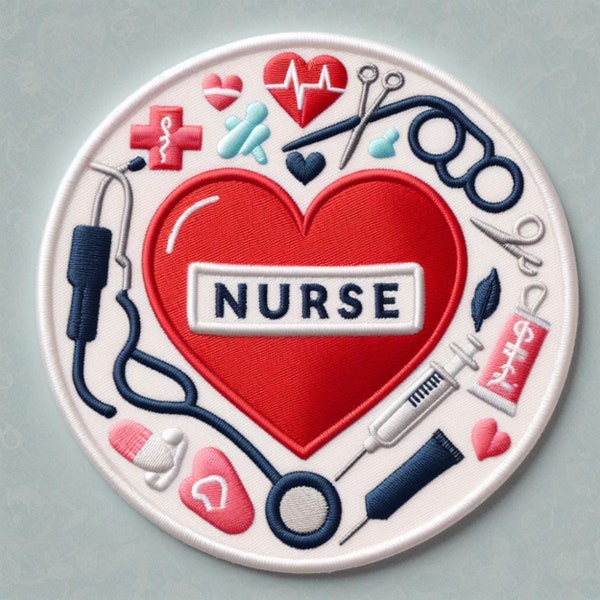 Nurse Patch Iron-on/Sew-on Applique for Clothing Jacket Vest Jeans Backpack, Healthcare Badge, Decorative Craft, Doctor, Hospital, Surgeon