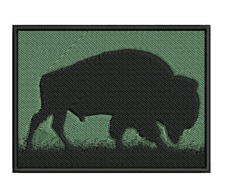 Buffalo Patch Bison Patch Animal Iron on Patch Mountain | Etsy