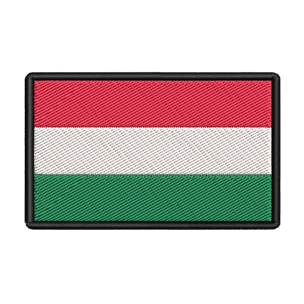 HUNGARY Flag Patch Embroidered iron-on Embroidery Applique Clothing Vest Military Uniform Travel Souvenir HUNGARIAN Emblem EUROPE