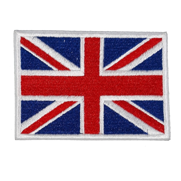 British Flag Patch Union Jack England UK Great Britain Embroidered iron-on Embroidery Applique Banner Souvenir Clothing Uniform Military