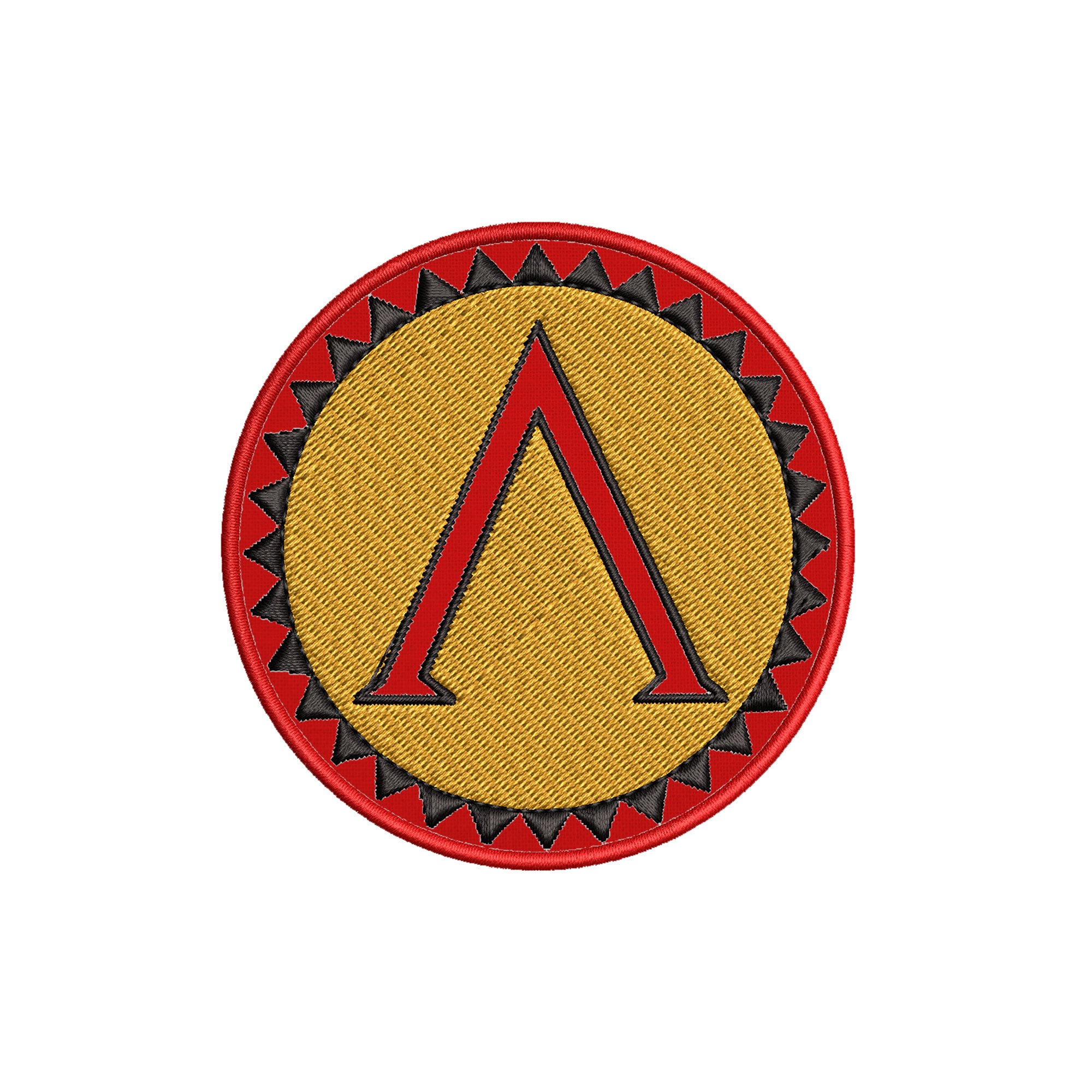 Ancient Spartan Shield Patch Iron On Embroidered Patch Etsy