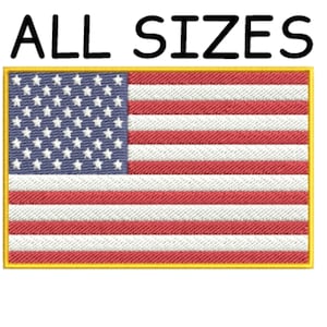 American Flag Patch - United States of America, USA  (Iron on) Embroidered Premium Quality Patch for Vest Jacket Uniform Costume Bags