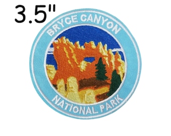 Bryce Canyon National Park Patch Embroidered Iron-on/Sew-on Applique for Clothing Vest Backpack, Outdoor Adventure, Travel Souvenir Badge