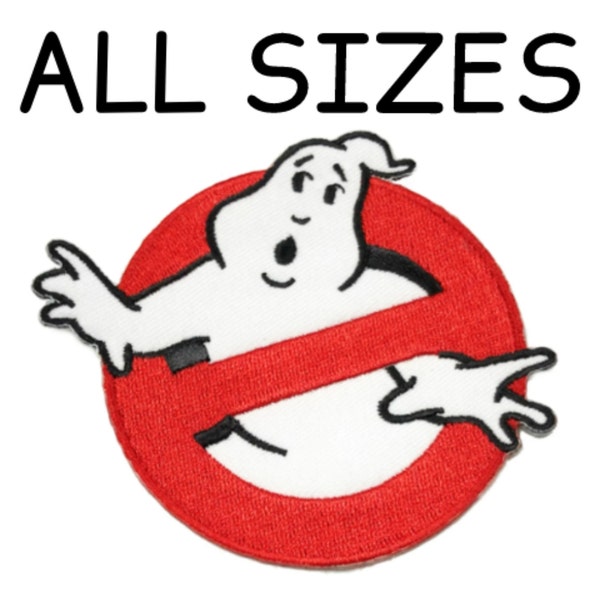 Ghostbusters No Ghost Logo Patch Embroidered DIY Iron-On Applique Badge Clothing Vest Jacket Halloween Costume Supernatural Paranormal Scary