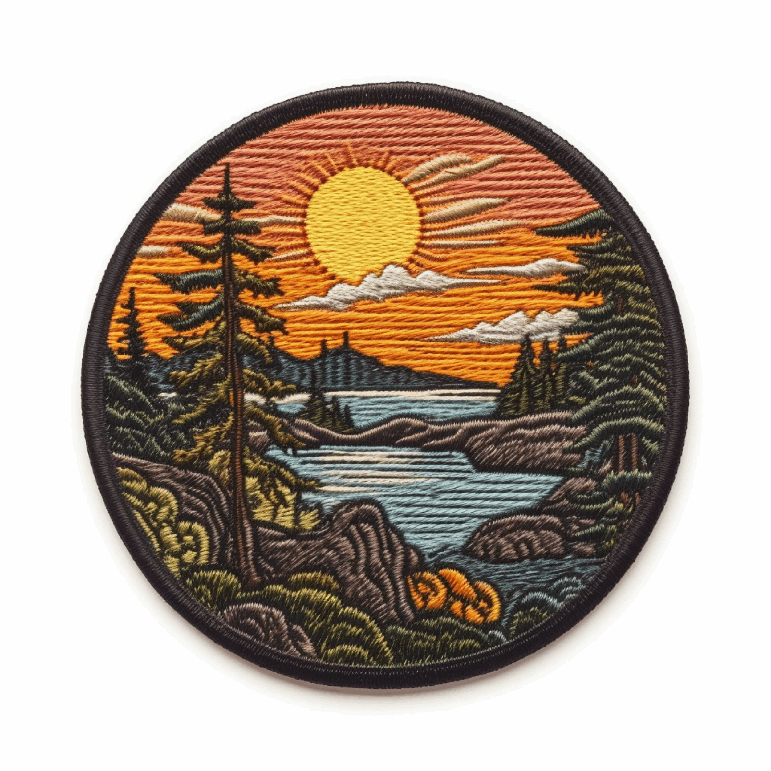 Mountain Patch Nature Badge 3 Iron-on/sew-on Embroidered DIY Applique for  Clothing Jacket Vest Jeans Backpack, Seek Adventure Patches 