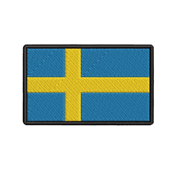 SWEDEN Flag Patch Embroidered iron-on/sew-on Embroidery Applique Clothing Vest Military Uniform SWEDISH Konungariket Sverige Souvenir Emblem