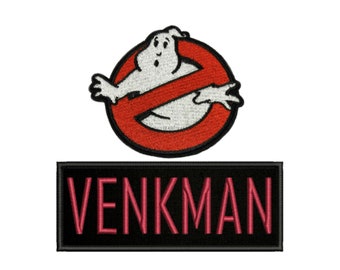 Ghostbusters Venkman Name Tag & No Ghost Uniform Applique Patch