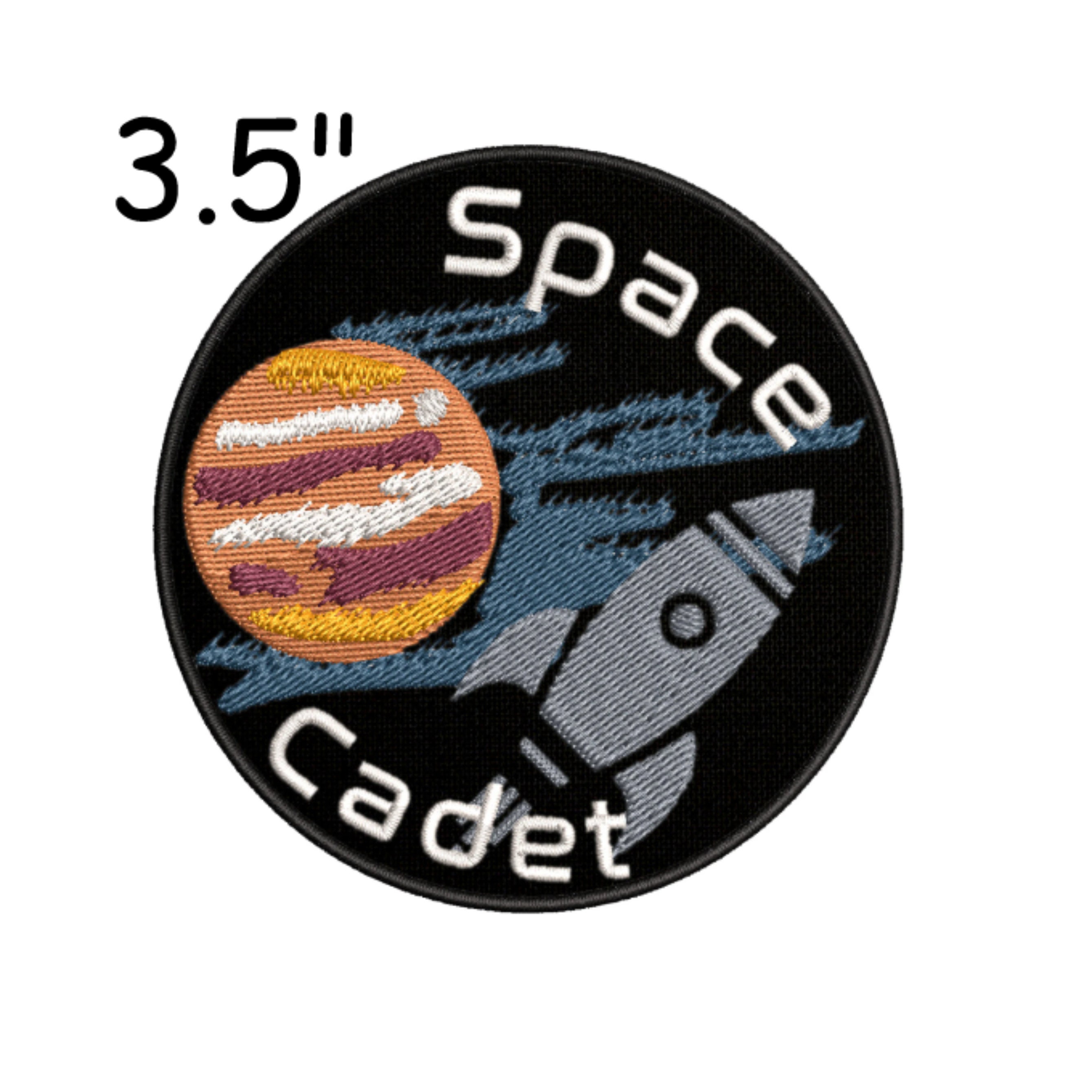 Space Cadet Patch Planet Rocket Stars Embroidered DIY Iron-on