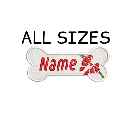 Christmas Stocking Name Patch Tag - Custom Personalized Embroidered Patch -  Iron On Or Sew On (1 patch)