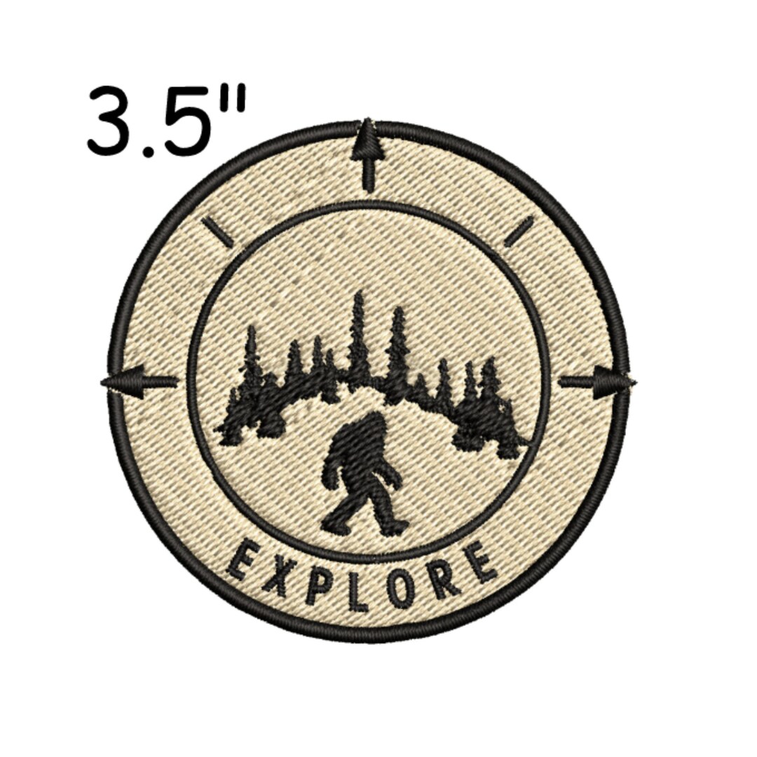 Bigfoot Lives Iron-On Patch – Embroidered Cryptid Applique, USA Made