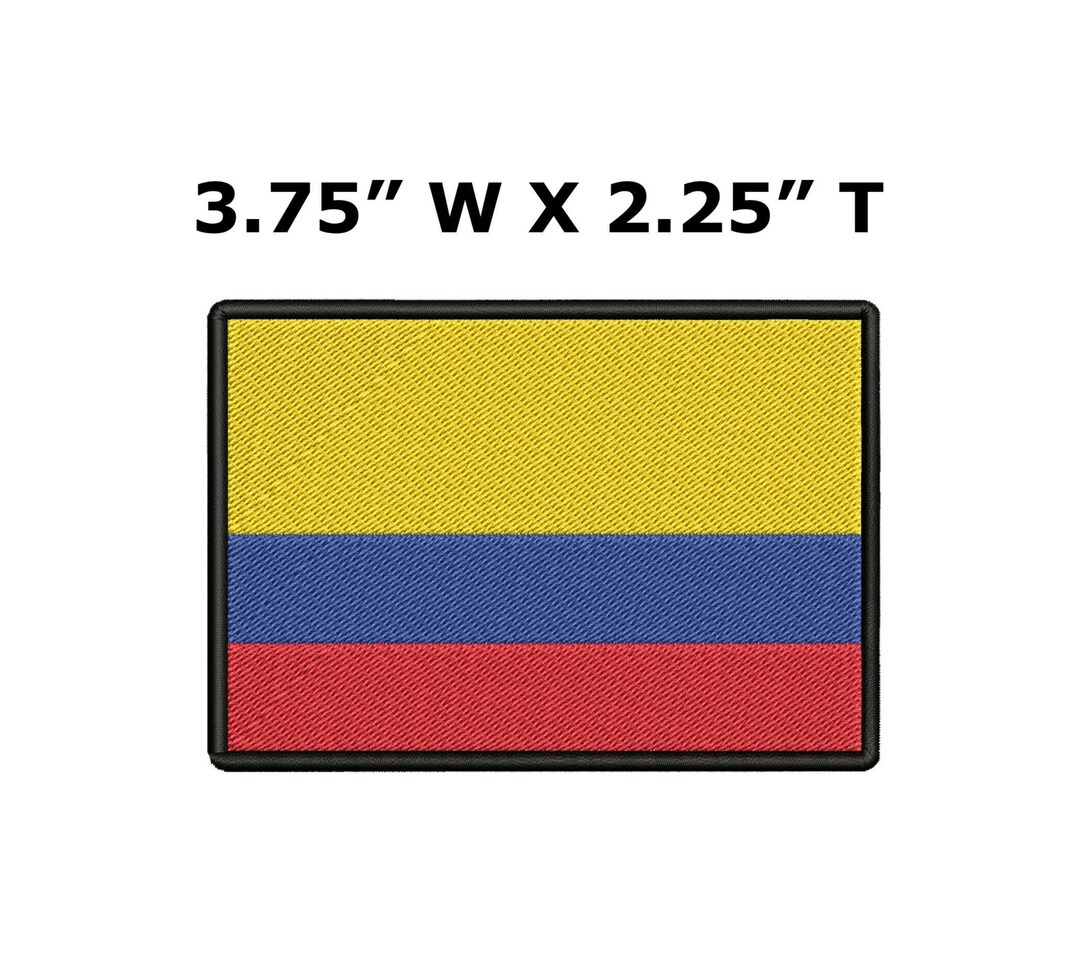 Colombian Flag Iron-On Patch - Embroidered Country Flag For Jeans, Jackets, Bags