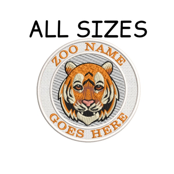 Tiger Patch Custom "Your Name" Personalized Embroidered Iron-on/Sew-on Applique for Clothing Vest Jacket Backpack, Wild Animals, Zoo patch