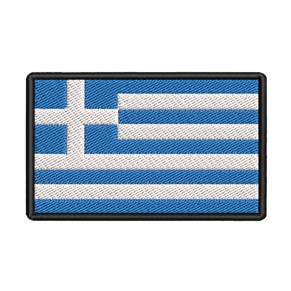 GREEK Flag Patch Embroidered iron-on Embroidery Applique Clothing Military Uniform Travel Souvenir GREECE HELLAS Hellenic Republic Emblem